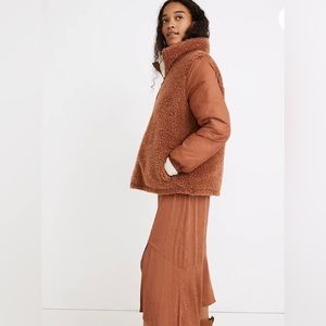 Madewell reversible High Pile fleece puffer. Small.